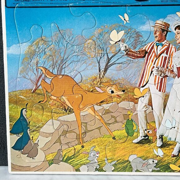 Vintage Walt Disney Mary Poppins Julie Andrews 1964 Frame Tray Puzzle - Whitman - Picture 4 of 6
